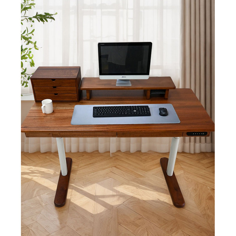 Solid Wood Electric Height-Adjustable Standing Desk
