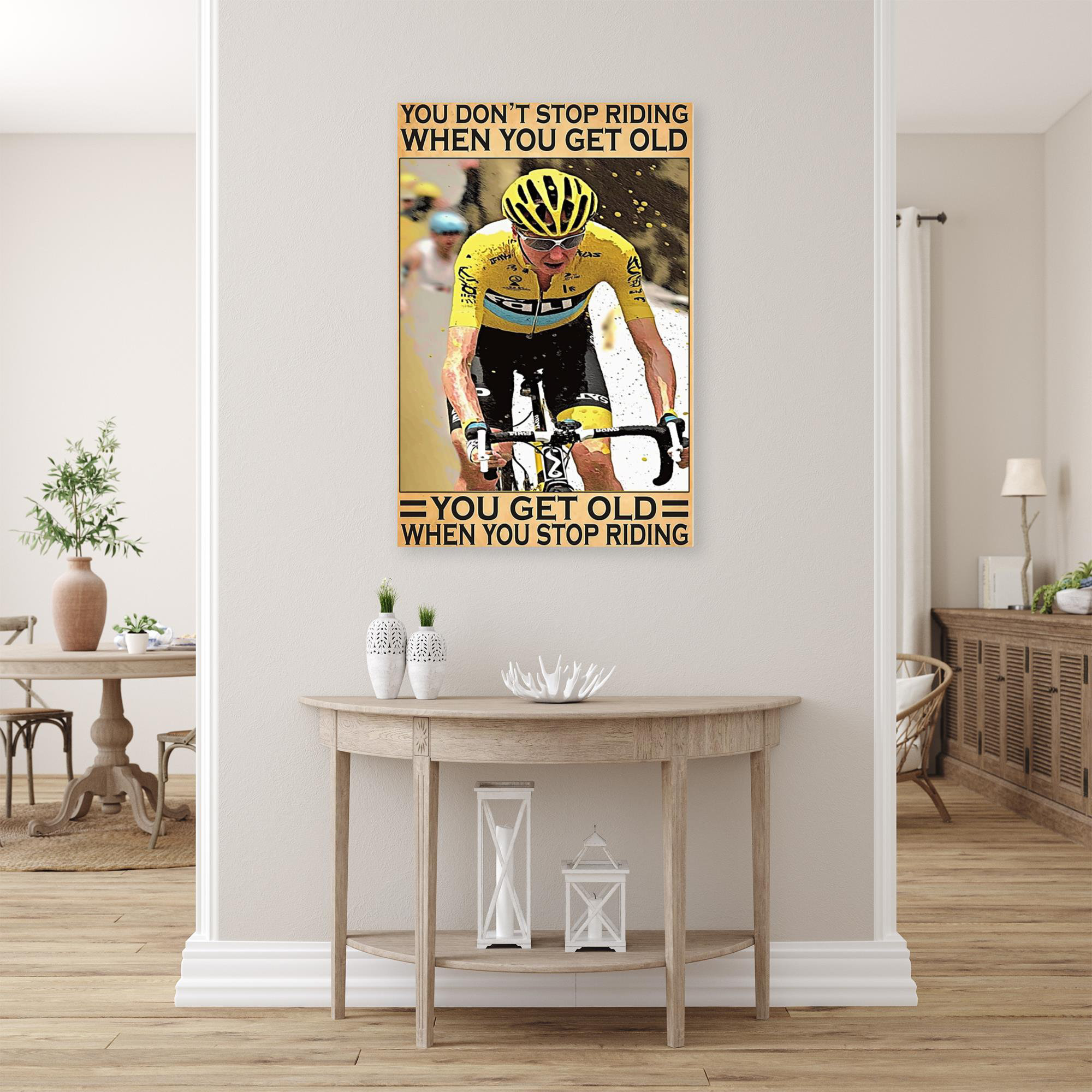 This Ride Does Not Stop Trinx Cycling You Dont Stop Riding - 1 Piece Rectangle Graphic Art ...