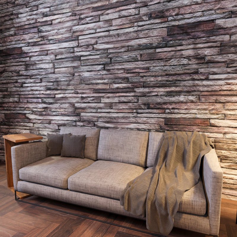 3D Brick Effect Wall Panels - Lightweight Styrofoam - Set of 9 Large Panels (20"x40") Covers 48 sq ft - Apply with Wall Adhesive - DIY Home Wall Cladding