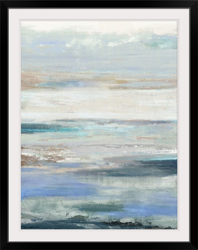« ondulations », reproduction d’art, H 24 po x l 20 po x P 1 po, Cadre noir