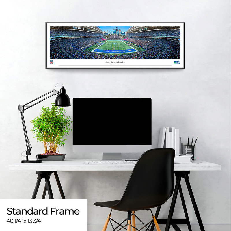 " Seattle Seahawks ",  Standard Frame, No Mat, 18" H x 44" W x 0.88" D