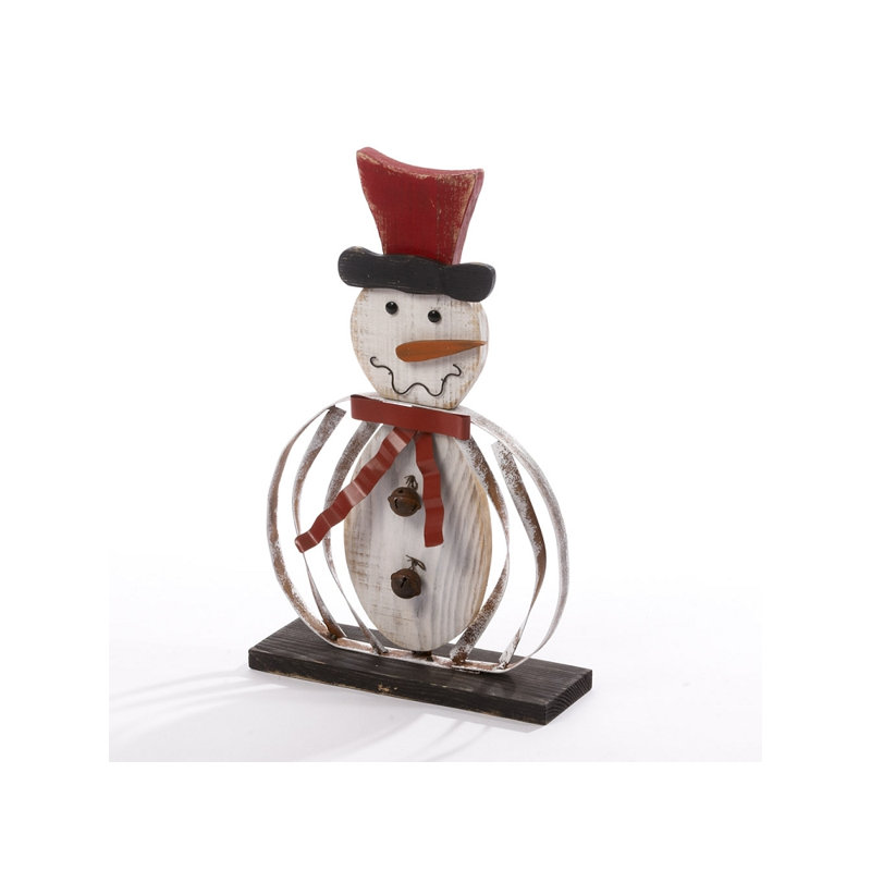 Accent décoratif de bonhomme de neige Freeport, H 22 po x l 2 po x P 2 po