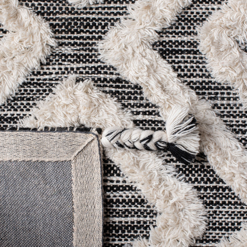 Tapis en laine touffeté à la main Alimatou, Tapis de couloir 2 pi 3 po x 8 pi