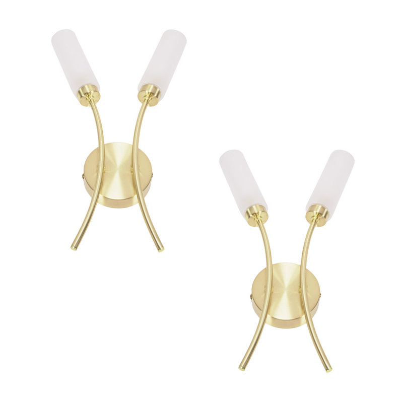 Aaniyah Armed Sconce, Brushed Gold, No