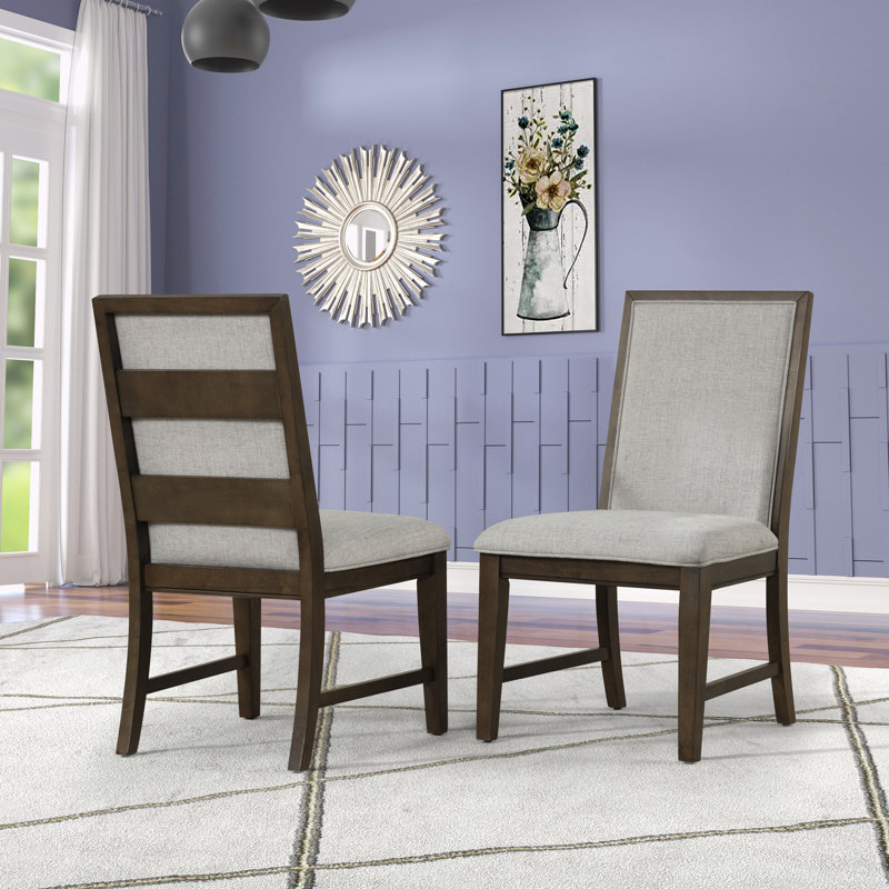 Navjot Solid Wood Upholstered Dining Chairs