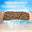 Imprimé léopard Serviette de plage en microfibre hibiscus tropical
