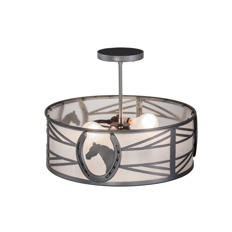 Rustic Lodge 2 - Light Semi Flush Mount