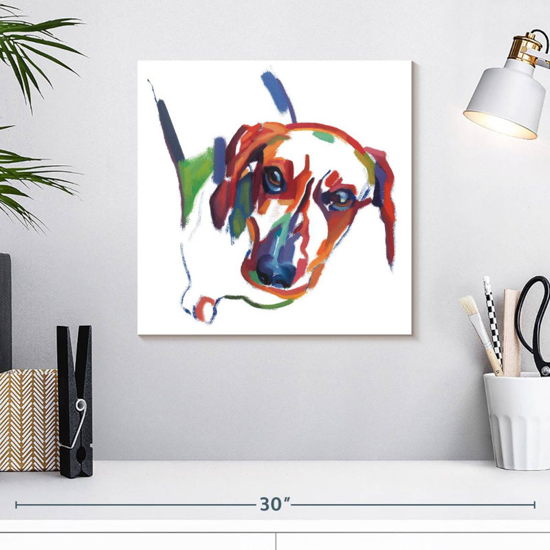 Couleurs de teckel, H 16 po x l 16 po