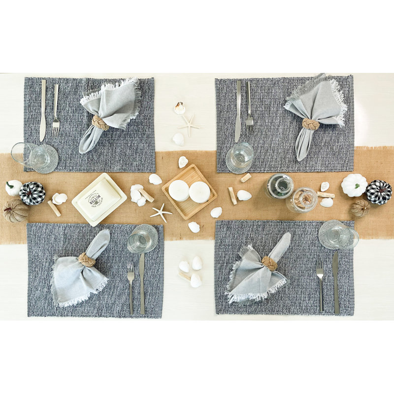 Ensemble de 6 napperons Alyeska, gris