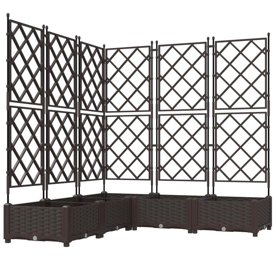 Garden Planter Steel Outdoor Container Modern Decor Terrace Stylish Pot