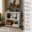 Bibliothèque moderne à 2 tablettes, petit rangement en bois ouvert pour chambre à coucher, chambre de bébé, salle de jeux, bureau à domicile et salon - blanc-124322799