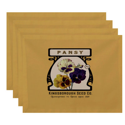 Ensemble de napperons 4 pièces Alberts Valley Pansy