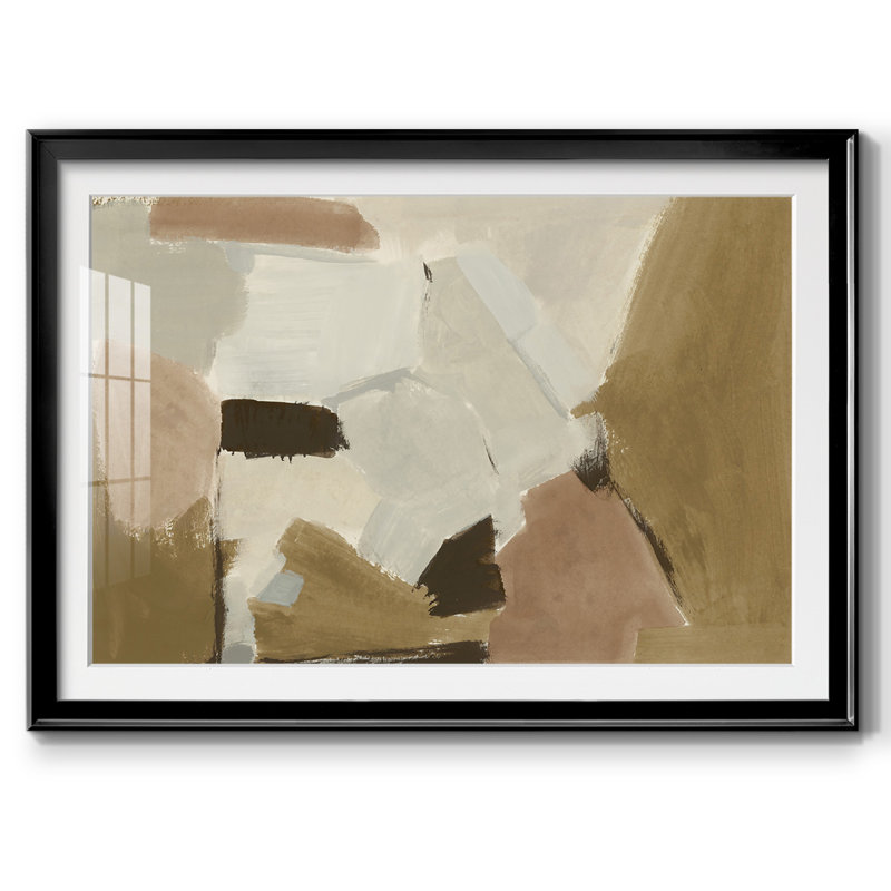 Almondine, cadre en I avec cadre biseauté et verre biseauté, Noir, H 30 po x l 44 po x P 1,5 po