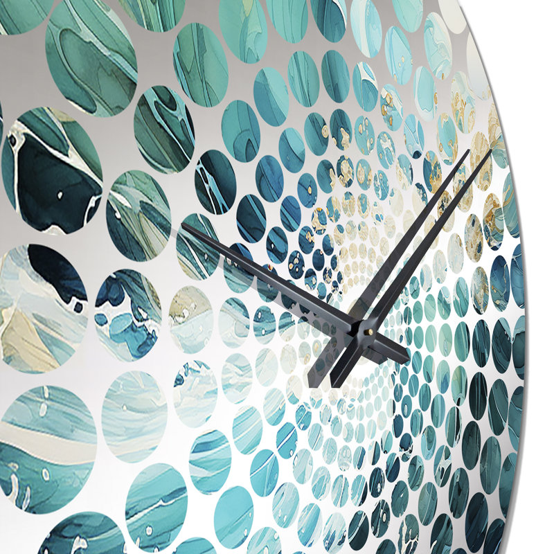 Horloge murale Oceanic Collage III - Collages abstraits, Très grand