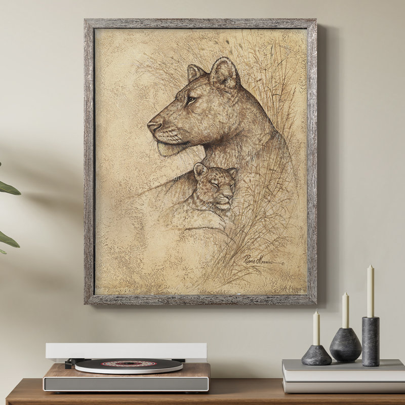 Maternal Protection Framed Print - Solid Wood, 21" H x 17" W