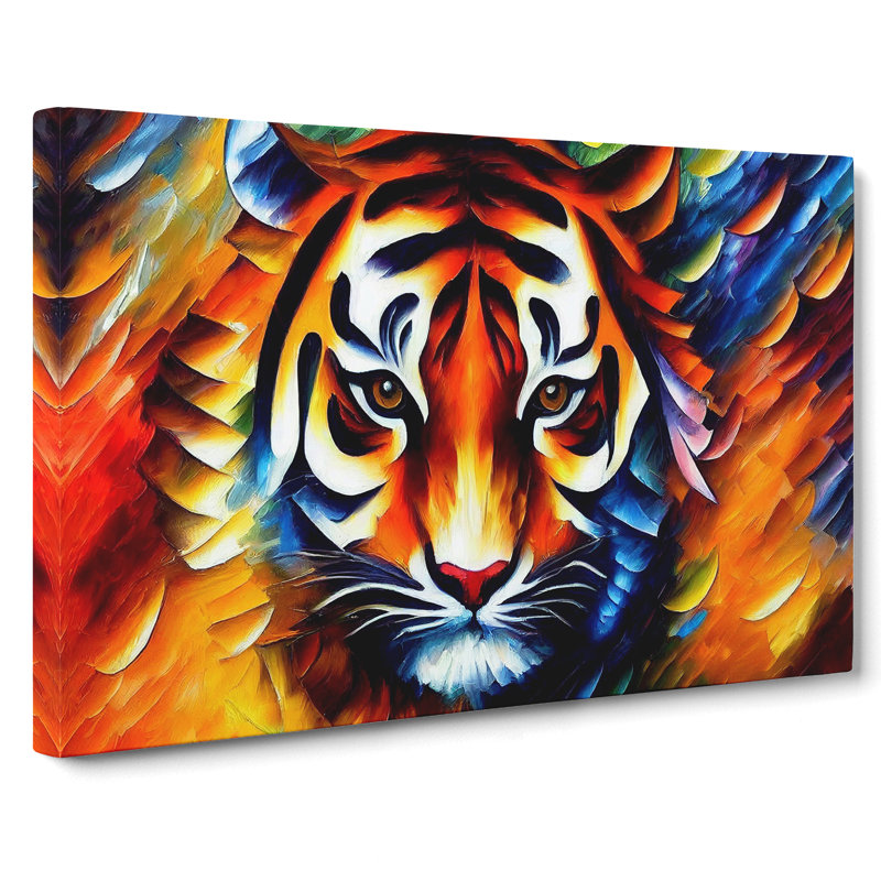 Tiger Painting Vol.1 Abstract - Wrapped Canvas, 40cm H x 60cm W x 3cm D