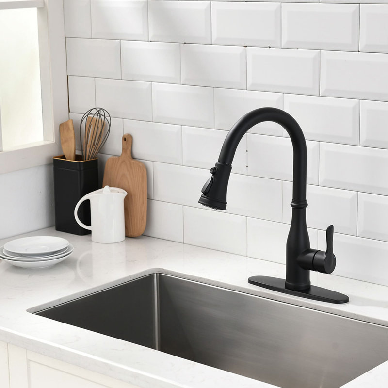 AWZTOO Kitchen Faucet, Matte Black