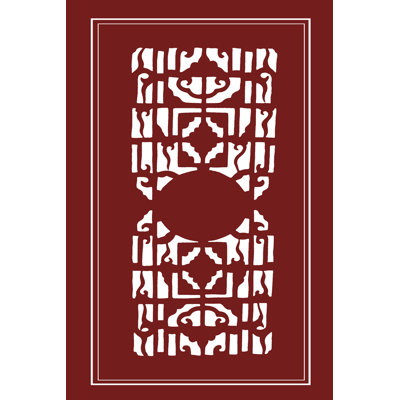 Shoji Screen In Cinnabar I by Vision Studio - Wrapped Canvas Print