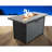 25'' H X 42'' W Black Steel Outdoor Fireplace Pit Table, 50000Btu, Heat , Push Button Ignition, Hidden Gasoline Storage Fire Table In Steel, Top, Tank, Suitable For Deck