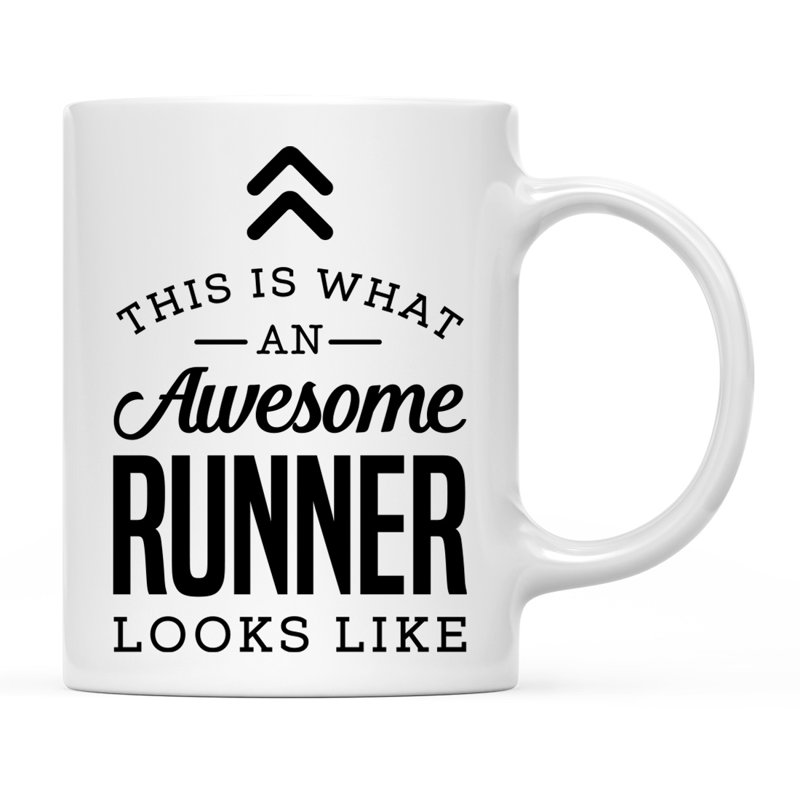 Tasse à thé en céramique, This Is What Awesome, Apparence de coureur