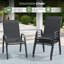 Ensemble repas pour 4 personnes avec chaises empilables-247256973