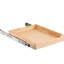 Tablette coulissante à fermeture en douceur pour organisateur d'armoire, l 17 po x P 21 po, bois, capacité de charge élevée et multiples tailles, tiroir en bois massif P 21 po, rails en métal, assemblage facile