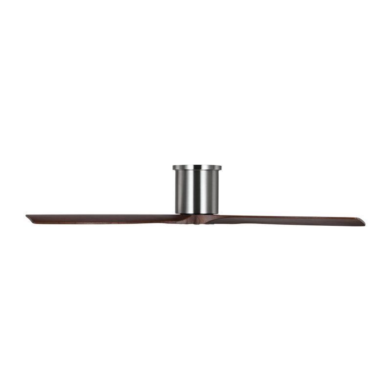 Collins Smart Ceiling Fan, Dark Walnut, Brushed Steel