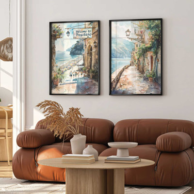«Coastal Greeting», ensemble de 2 pièces encadrées par Azure Artisanal Studio