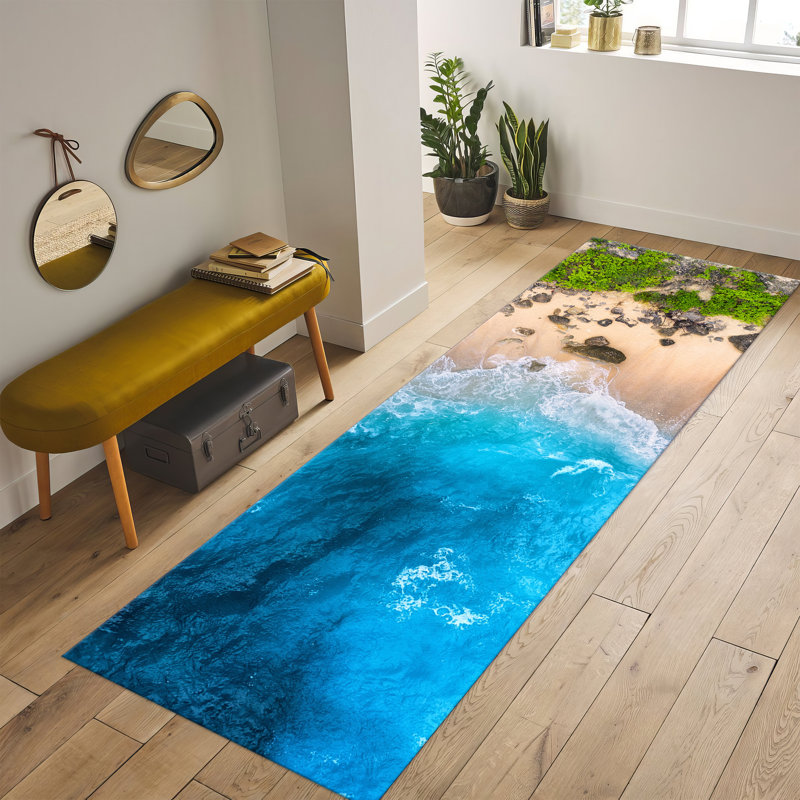 Exquisite Floral Printed Rug with Pile Soft Texture Ideal for Enhancing the Beauty of Your Living Room Decor