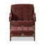 Halston Chair W/Ottoman-Nubuck Burgundy