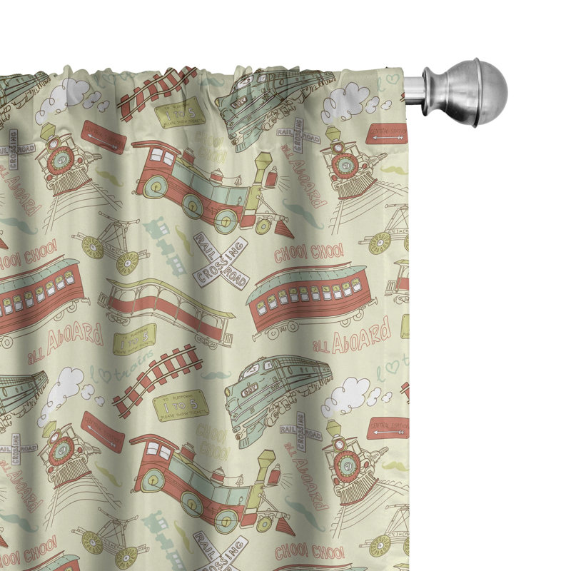 Train Semi-Sheer Rod Pocket Sliding Panel, 28" x 84"