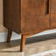Buffet 47,3 po Mid Century Modern en noyer. Armoire de rangement pour la cuisine, la salle à manger, le salon, la chambre à coucher. 2 portes et 3 tiroirs. Console décorative. Esthétique rétro