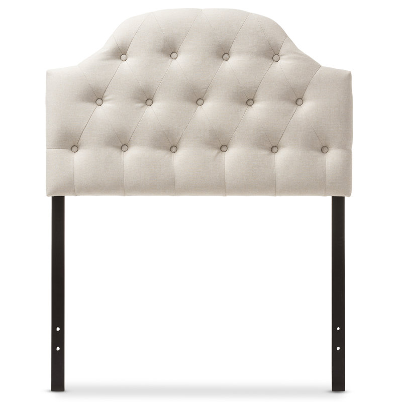 Tête de lit simple tapissier Ezkiel, Beige clair