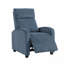 Fauteuil inclinable moderne en velours côtelé bleu doux - structure en bois massif, meubles de salon-804389749