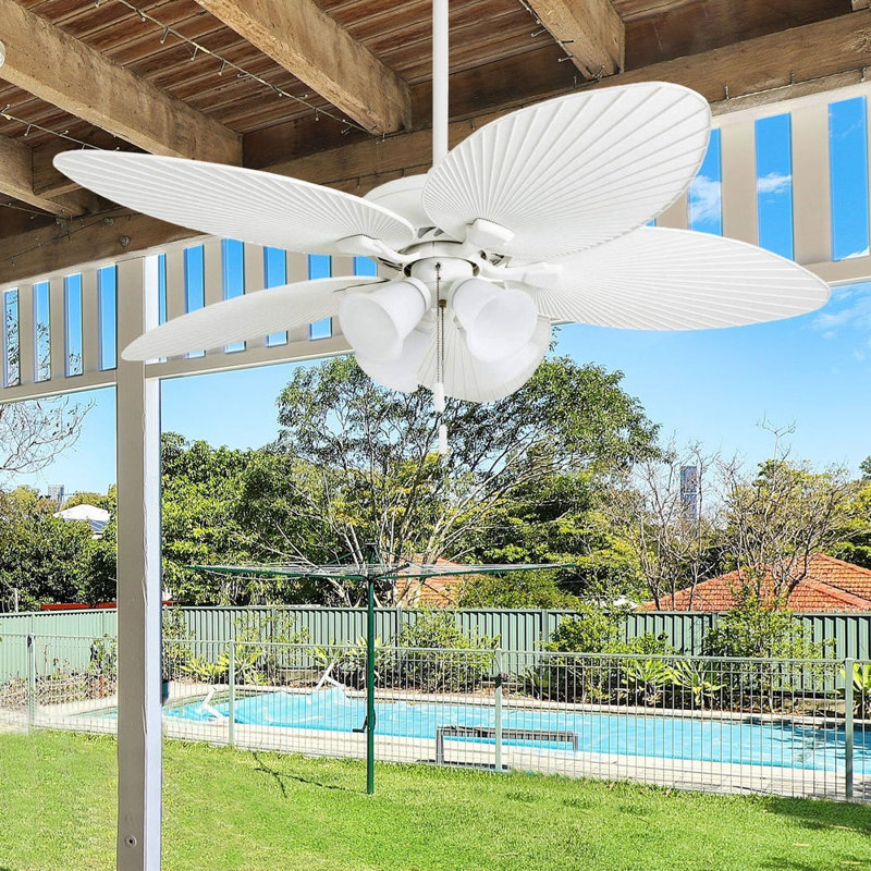 Ventilateur de plafond tropical 52 "Palm Valley, Blanc