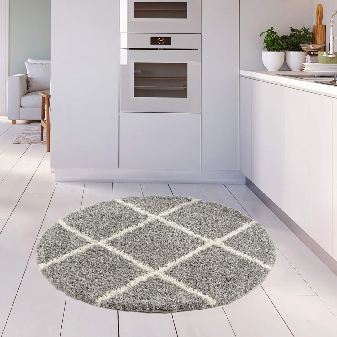 The Rugs Grey Moroccan Shaggy Rug | 510 - Image 3