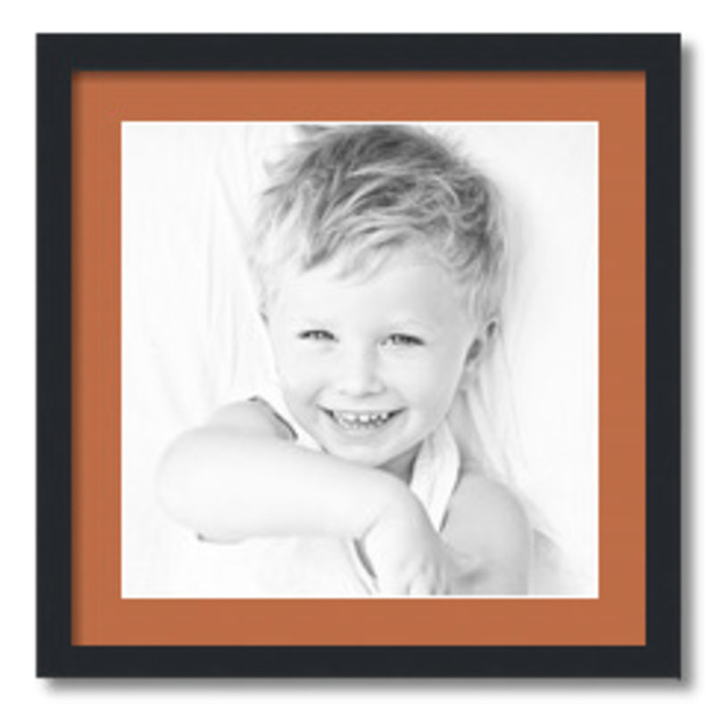 Matte Picture Frame with Mat, Red Orange