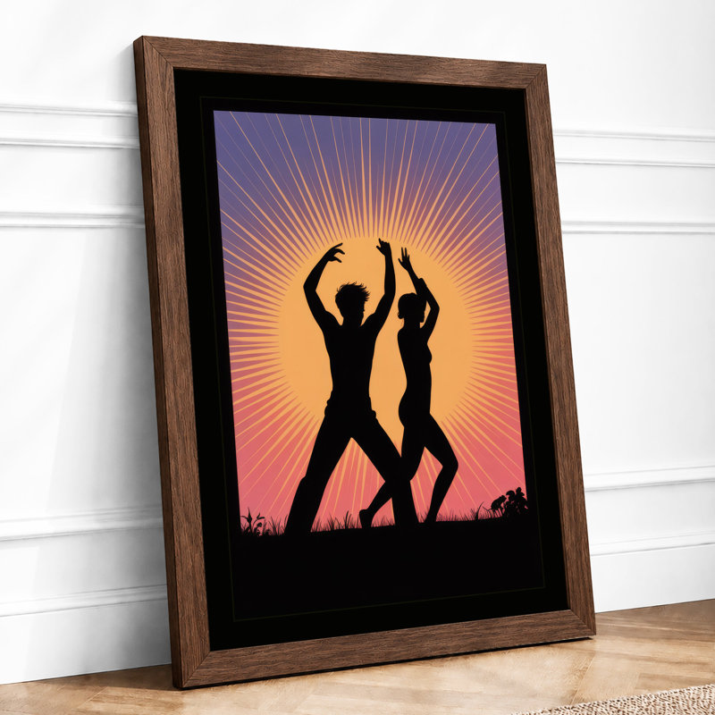 Triumph at Sunset Modern - Framed Print, A2 - 59.4 x 42.0 cm, Walnut
