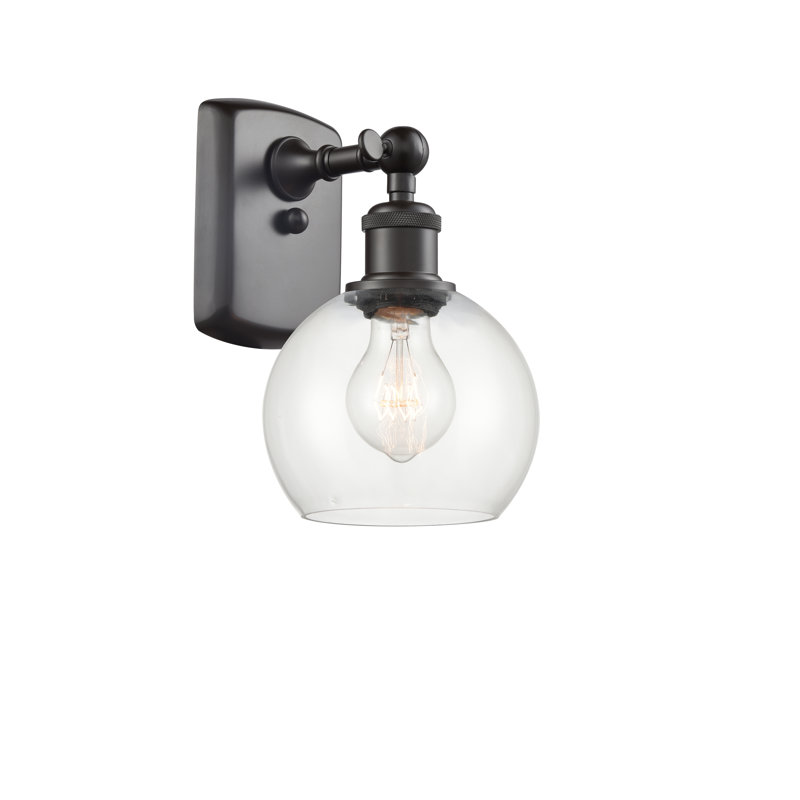 Shauna Armed Sconce, Incandescent, Clear, Oil Rubbed Bronze