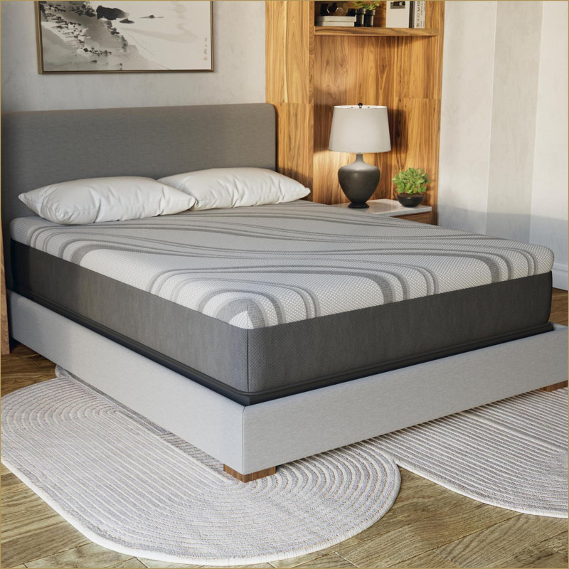 Mattresses 12” Medium Feel Responsive Gel Memory Foam Cooling, Greenguard Gold Certified, Made in USA | Gray | California King