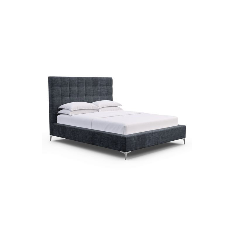 Bryant Upholstered Bed, Dark Brown, King, Graphite Distressed Leather
