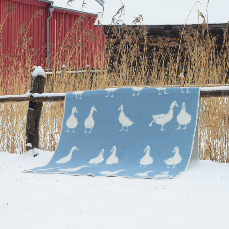 The Spring/Summer Collection Hand Woven Throw Blanket, Blue