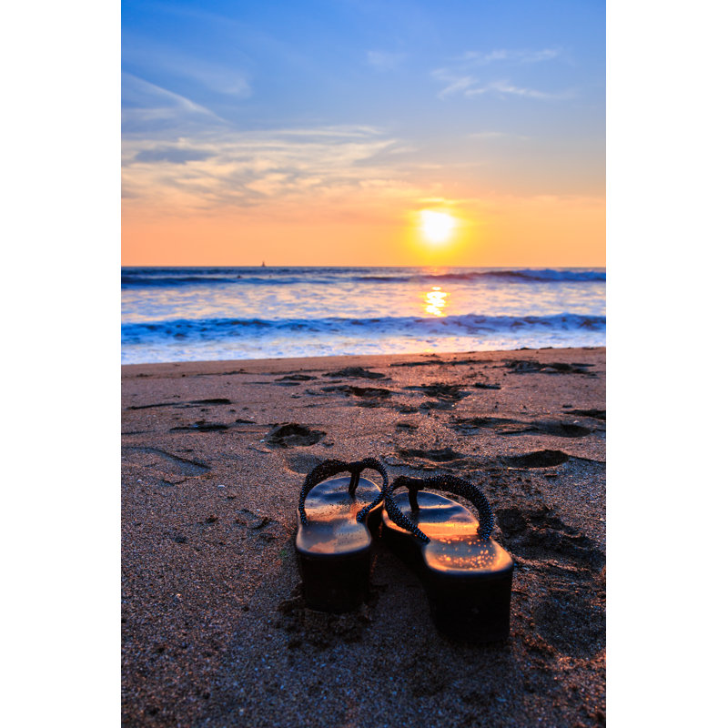Sandals At Sunset - Wrapped Canvas Print, 46cm H x 30cm W x 3.8cm D