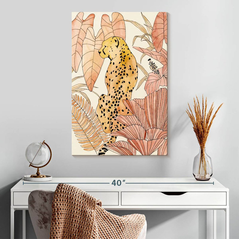Brampt Blush Cheetah I, 30" H x 20" W