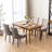 Ultra Side Dining Chair, Thickened Fabric Chairs With Neutrally Toned Solid Wood Legs, Bronze Nail Head, Set Of 2