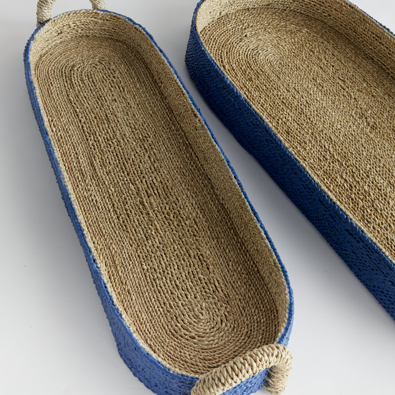 Tiana Seagrass Short Oval Baskets, Long Oval