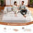 Boneless 4-in-1 Folding Convertible Sofa Bed, 78 Inch Faux Leather Boneless Couch, Loveseat Sleeper with Pull Out Bed, Floor Sofa Modular Futon Teddy Sofa for Living Room Bedroom Lounge-1003312491-1003312404