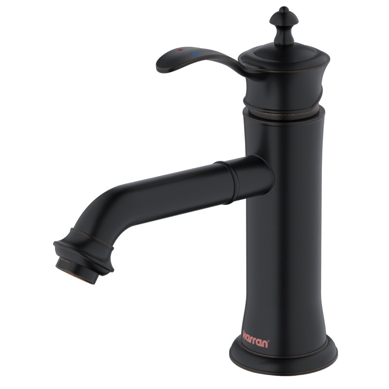 Single-Hole Single-handle Bathroom Faucet with Drain Assembly, Oil Rubbed Bronze