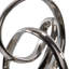 Sculpture de table abstraite moderne 20 po argent et noir en aluminium et marbre