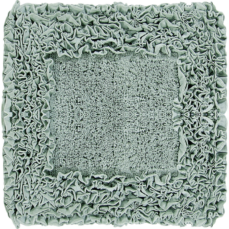Courson Premium 100% Cotton 1775 GSM 2-Piece Bath Rug Set, OEKO-TEX® Certified, Non-Slip Spray Latex Backing, Plush Tufted Ruffle Pattern, Super Absorbent, Machine Washable Bathroom Rugs, Sage